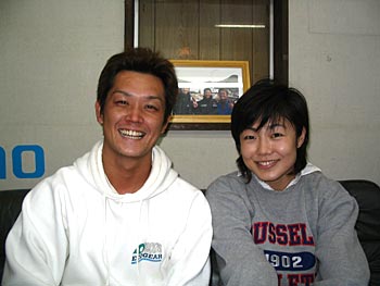丸銀釣りセンター 城島選手と有働由美子さん